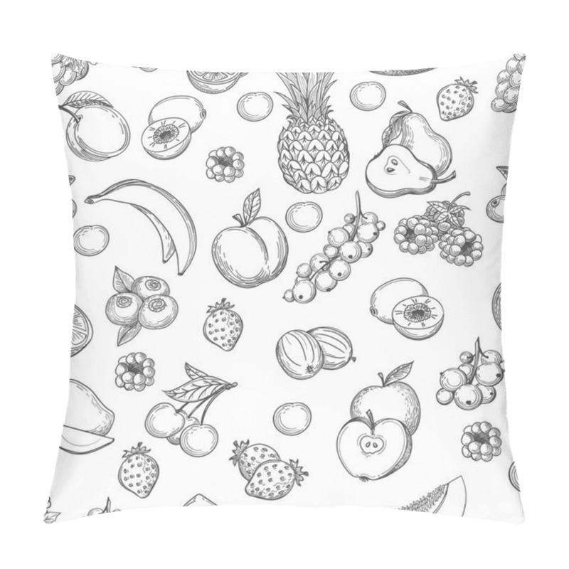 Personality  Fruits Line Seamless Pattern Pillow Covers