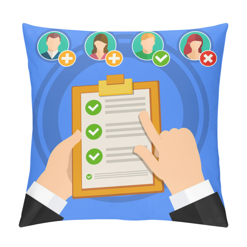 Personality  Candidate Qualification Job Interview Pillow Covers