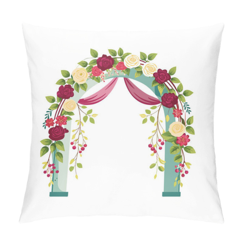 Personality  Frame With Flower Vector Illustration Pillow Covers