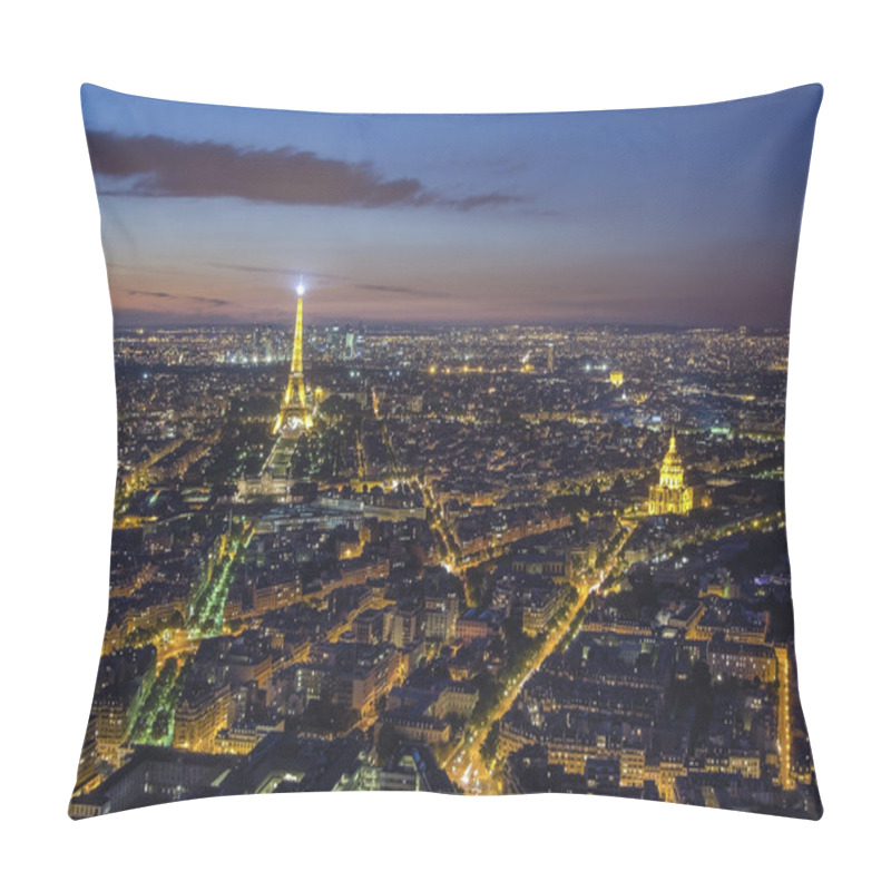 Personality  PARIS, FRANCE - JUNE 17, 2015: Evening View On Paris And The Eiffel Tower. Pillow Covers