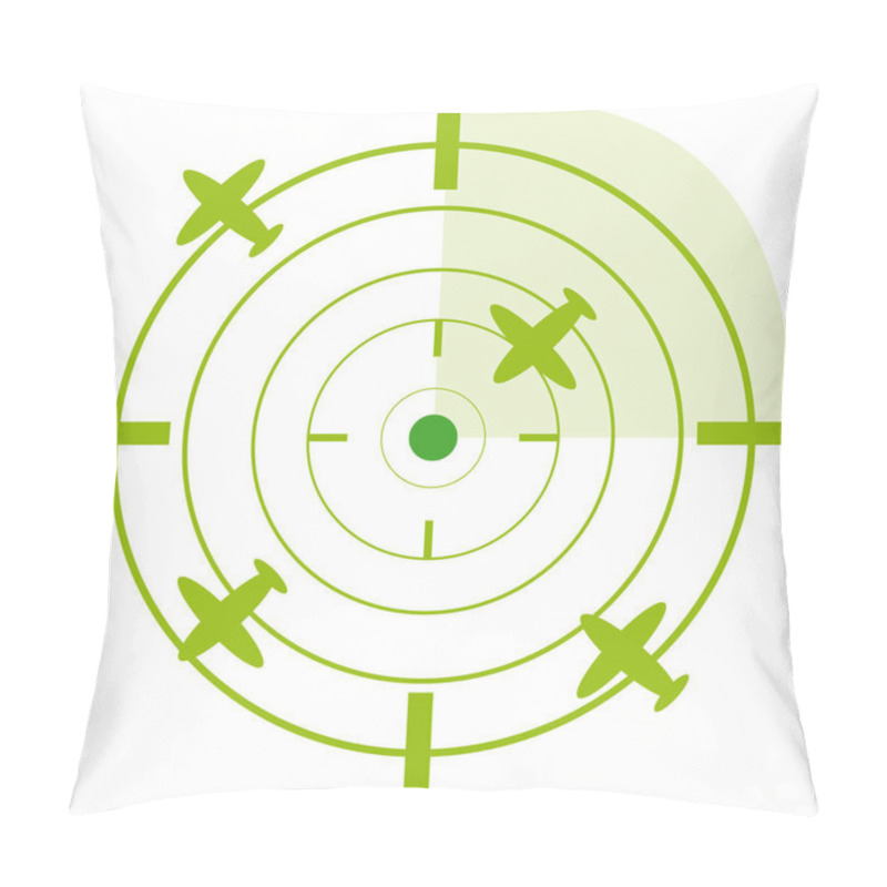 Personality  Aircraft Radar On White Background Pillow Covers