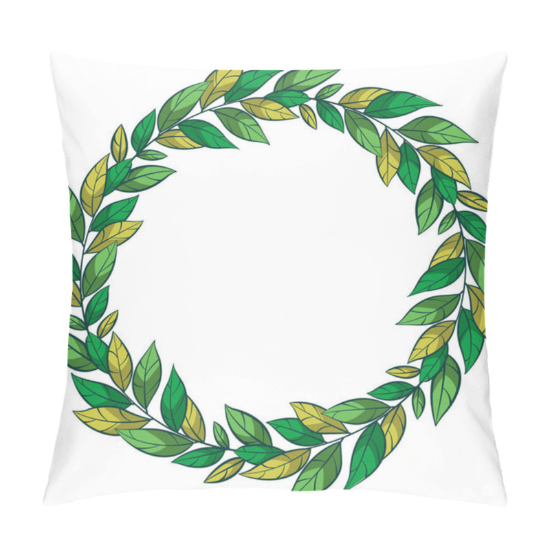 Personality  Vector Floral Wreath; Round Foliate Frame For Greeting Cards, Invitations, Wedding Cards, Posters, Banners, Web Design. Pillow Covers