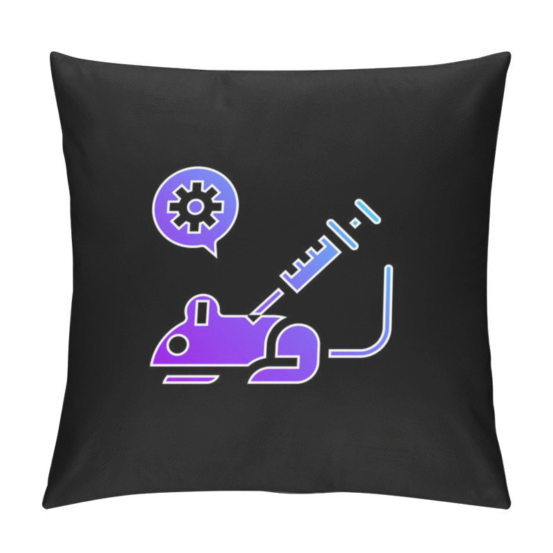 Personality  Animal Testing Blue Gradient Vector Icon Pillow Covers