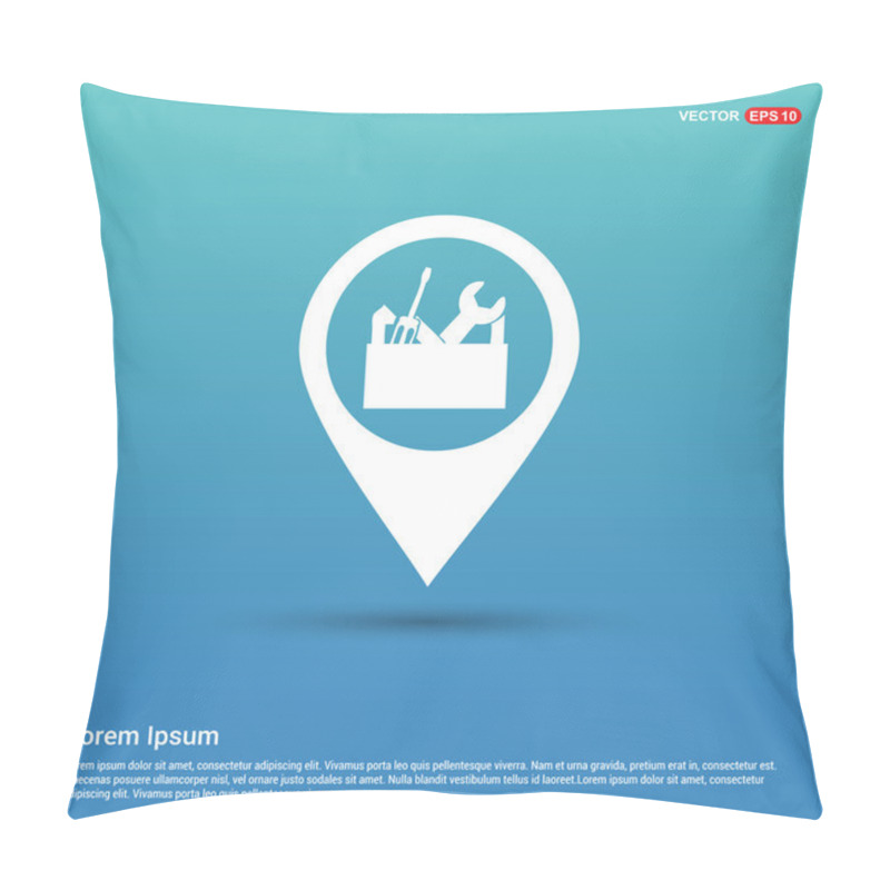 Personality  Repair Toolbox With Tools Icon Pillow Covers