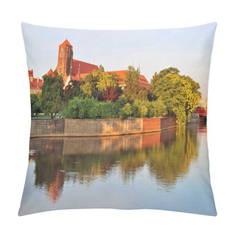 Personality  Wroclaw. Oder River With Beautiful Islands Pillow Covers