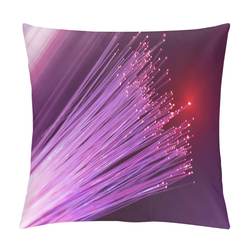 Personality  Optical Fibres Dinamic Flying From Deep On Technology Background Pillow Covers