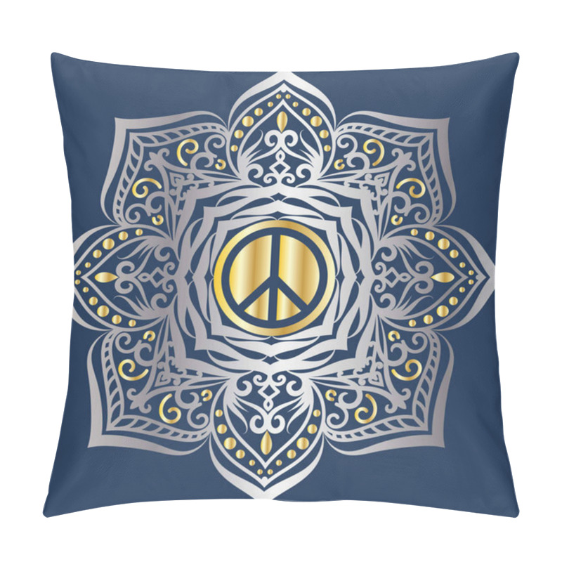 Personality  Religion Sign In Mandala Vector Illustration Element. Floral Element Background. Dynamic Line For Decoration, Islamic, Arabic. Eps 10 Vetor Pillow Covers