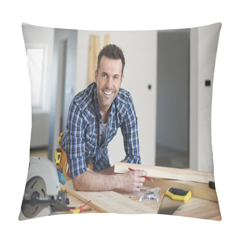 Personality  Young Handsome Carpenter Pillow Covers