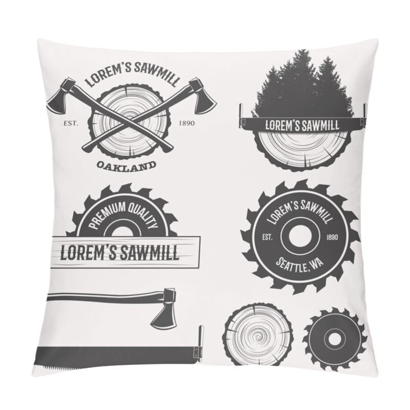 Personality  Sawmill Logo Set Pillow Covers