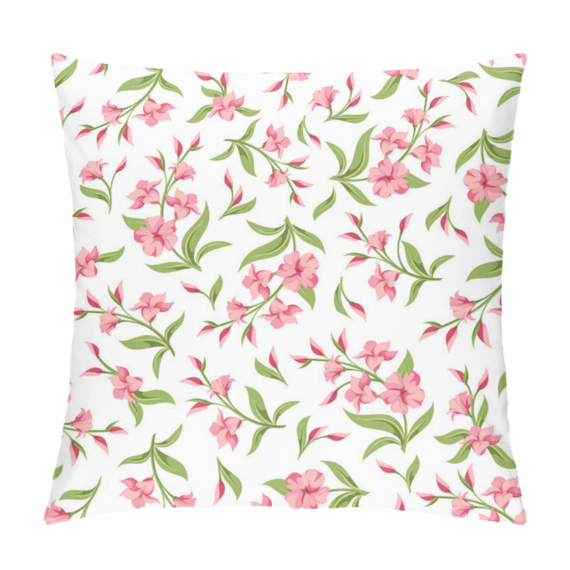 Personality  Seamless Pattern With Pink Flowers. Vector Illustration. Pillow Covers