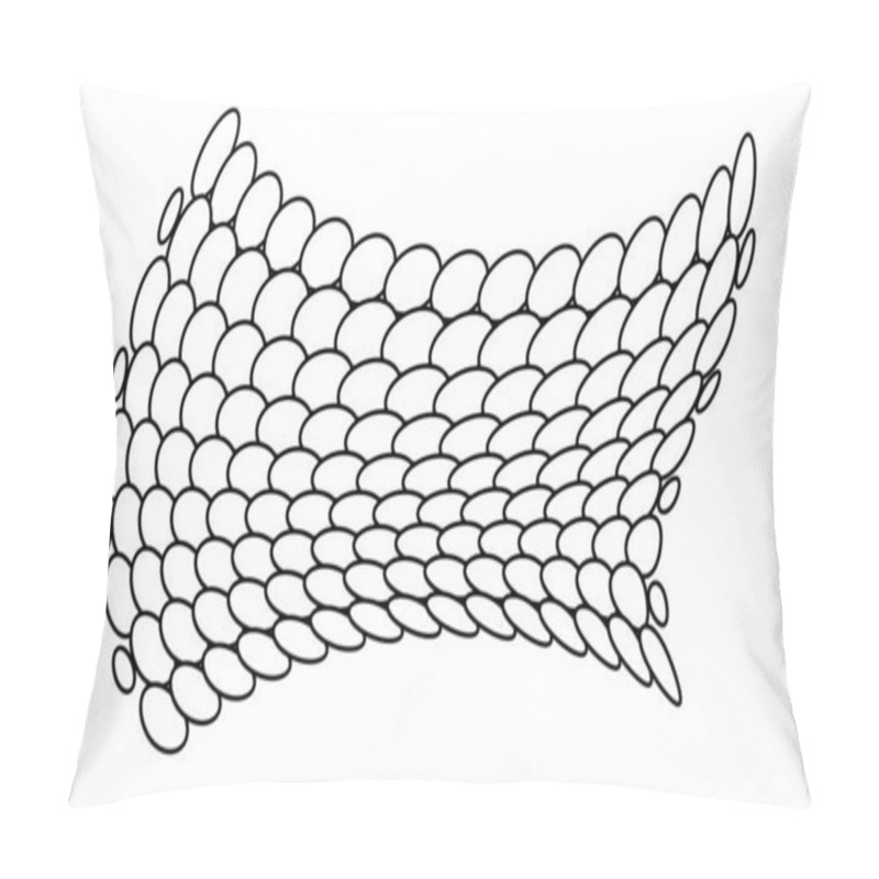 Personality  Japanese Traditional Ornament. Seamless Pattern. Black And White Fish Scales. Vector Illustration Texture Pillow Covers