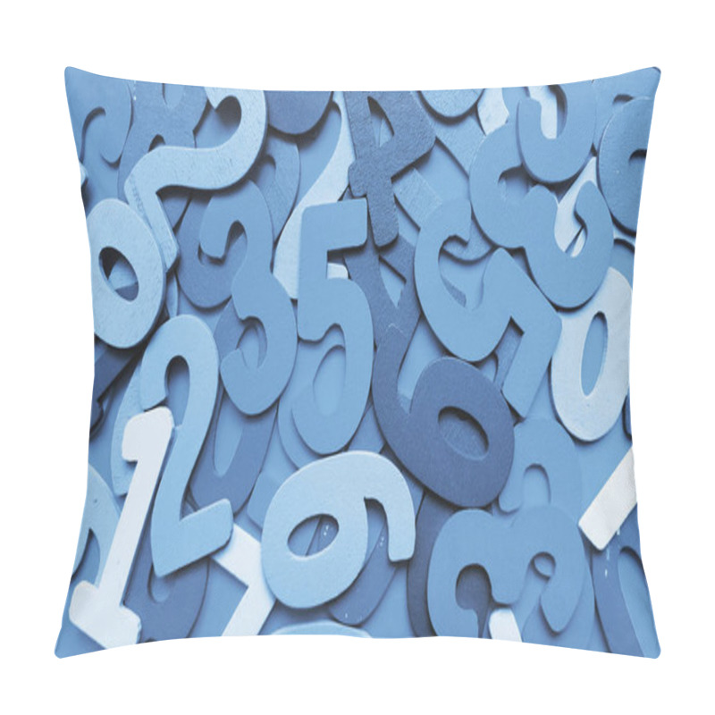 Personality  Background Of Numbers. From Zero To Nine. Background With Numbers. Numbers Texture Pillow Covers