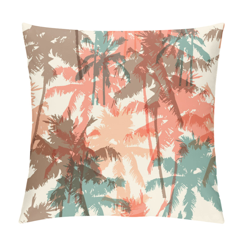 Personality  Seamless Pattern With Palm Trees Pillow Covers