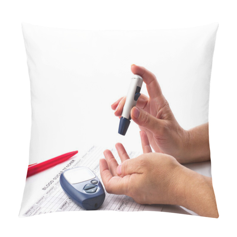 Personality  Diabetic Concept With Glucometer Pillow Covers