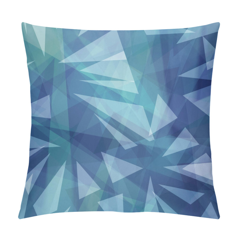 Personality  Abstract Triangle Shapes Layered In Random Pattern, Purple Blue And White Background In Modern Art Style, Transparent Geometric Shard Design Pillow Covers