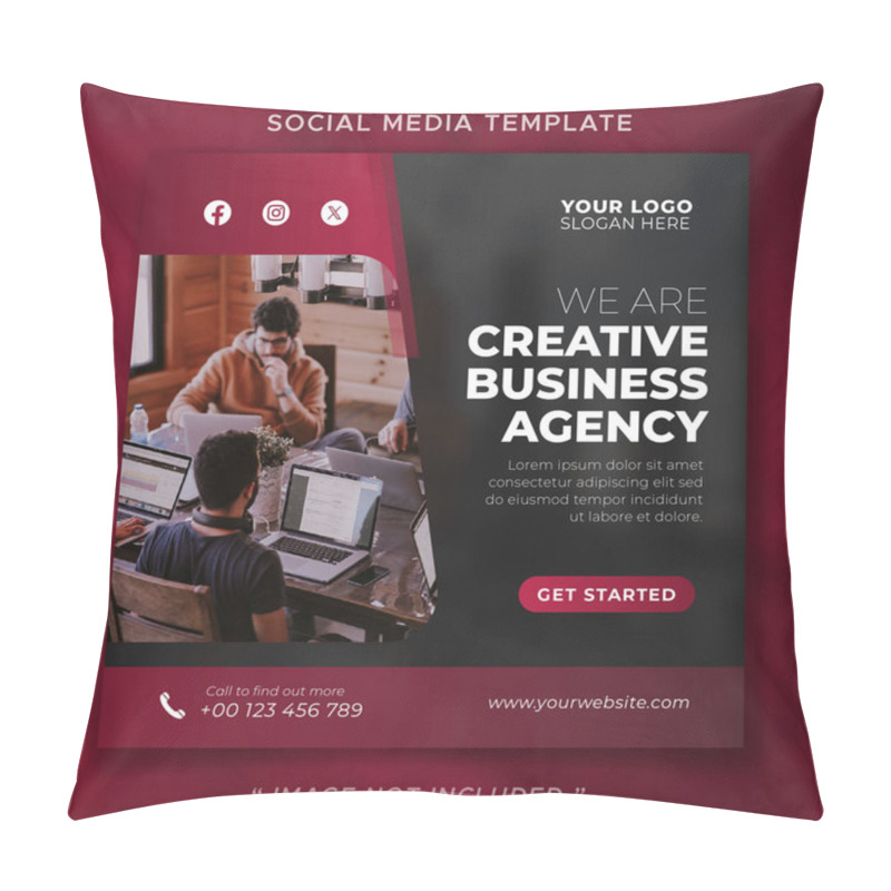 Personality  Social Media Design Can Be Used For Online Business Marketing Pillow Covers