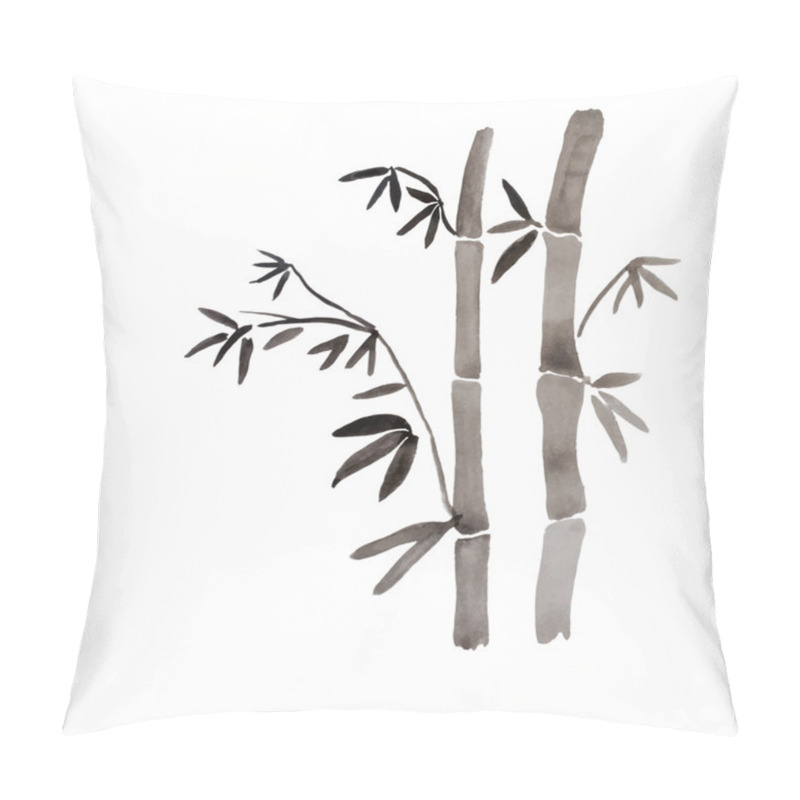 Personality  Bamboo Branches Isolated On The White Background.  Pillow Covers