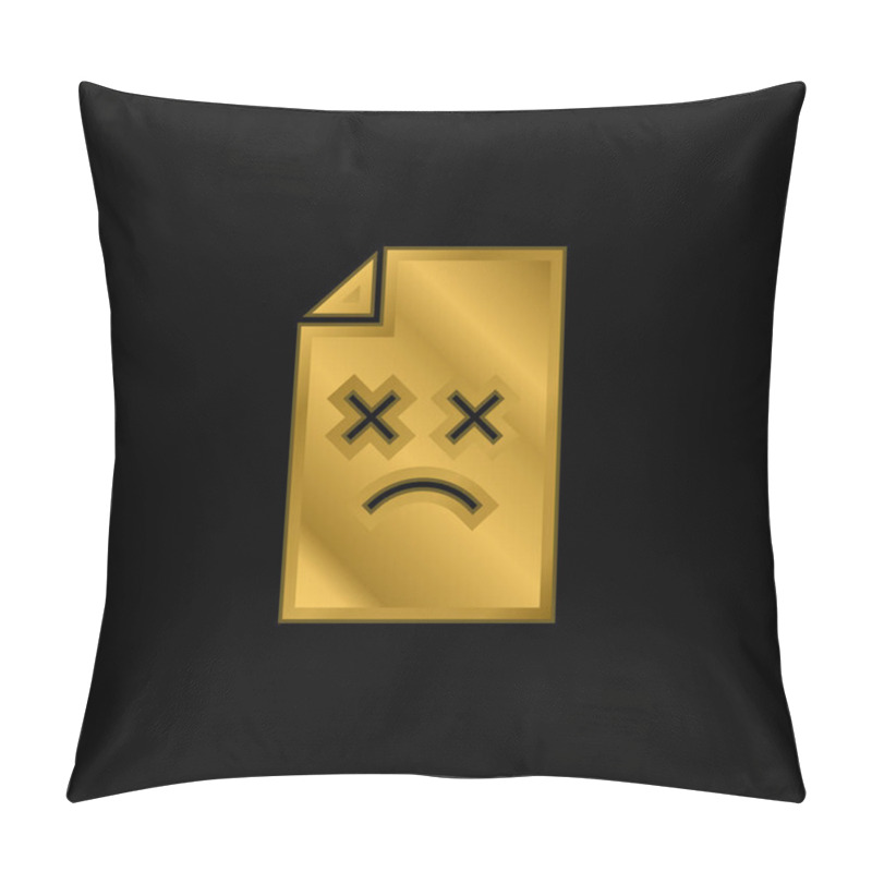 Personality  Archive Gold Plated Metalic Icon Or Logo Vector Pillow Covers