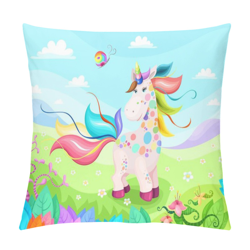 Personality  Magic Unicorn Vector Illustration Pillow Covers