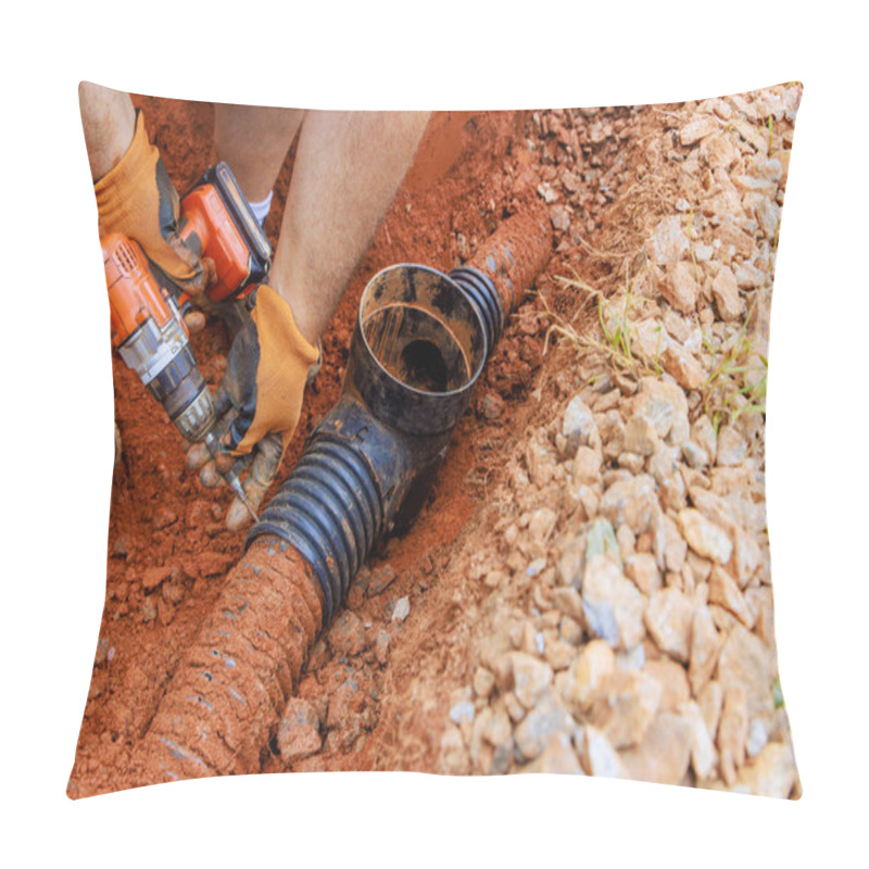 Personality  Drainage System Damaged By Rainwater Is Being Replaced With Underground Storm Sewers. Pillow Covers