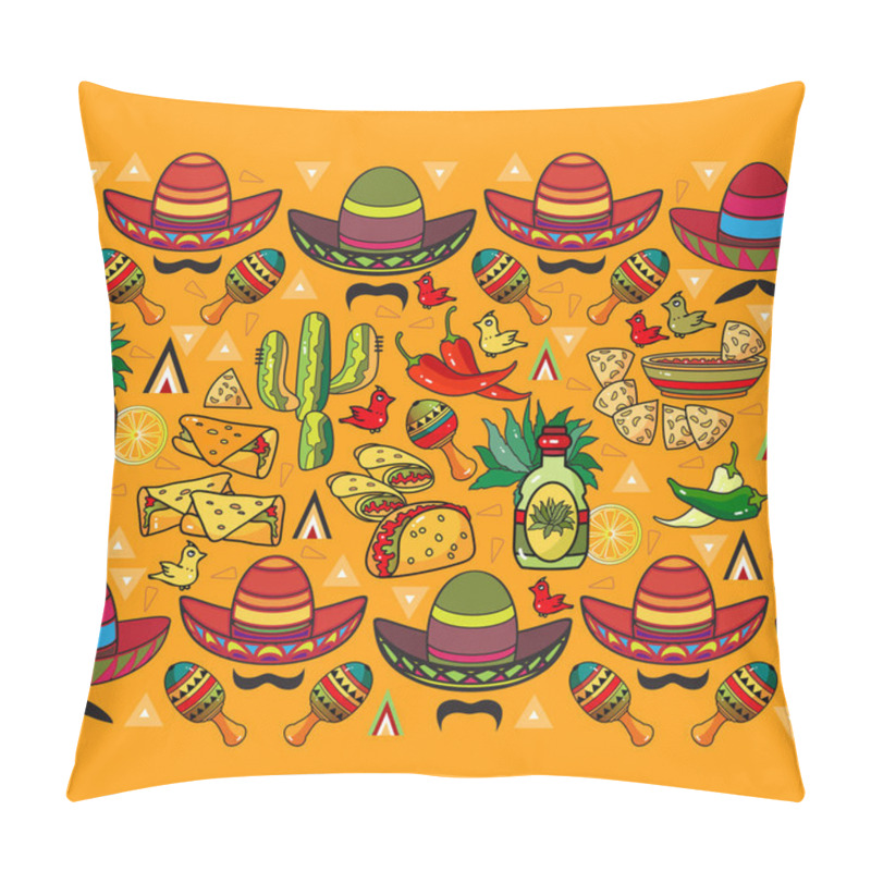 Personality  Mexican Festive Seamless Striped Pattern. Ethnic And Tribal Motifs. Vector. Pillow Covers