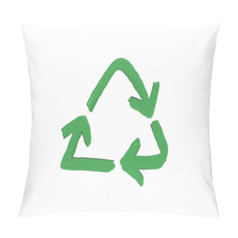 Personality  A Hand Drawn Recycle Icon. Good For Any Project About Reuse And Zero Waste. Pillow Covers