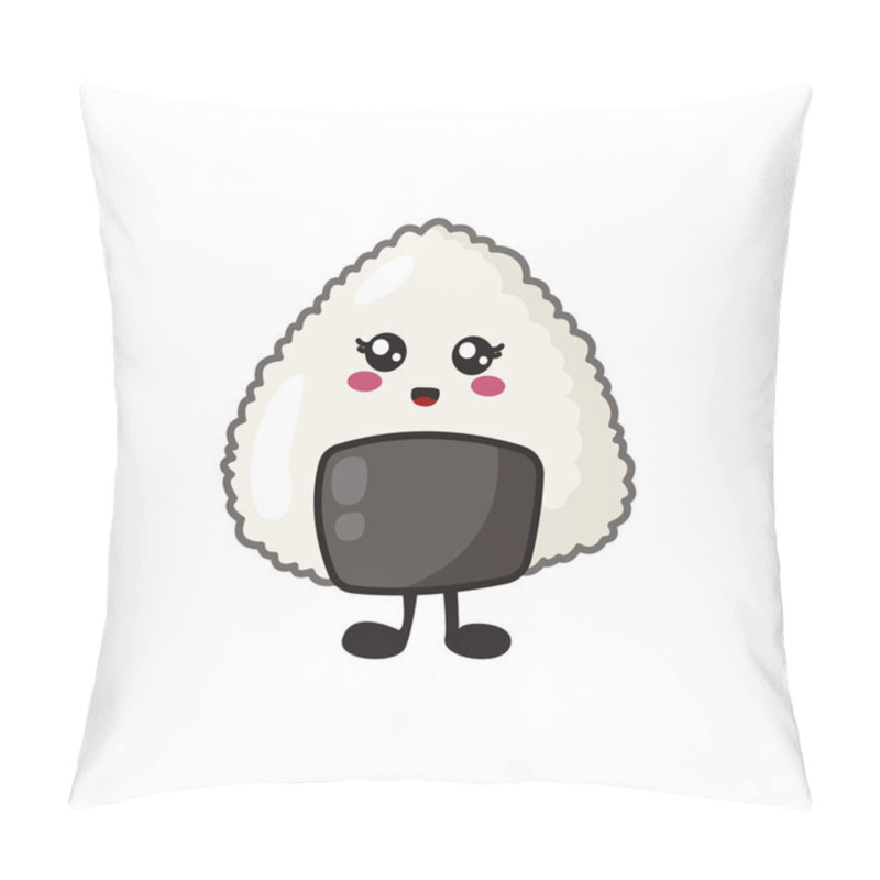 Personality  Kawaii Sushi, Rolls, Sashimi - Isolated Pillow Covers