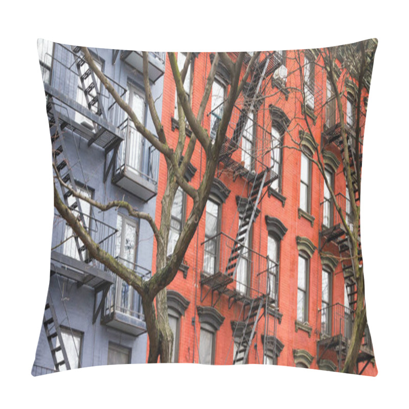 Personality  New York City Historic Buildings In The East Village Of Manhatta Pillow Covers