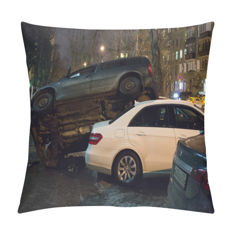 Personality  Car Parked On Roof Of The Other Two Pillow Covers