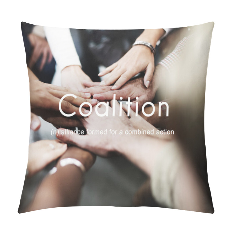 Personality  Cheerful Team Join Hands Pillow Covers