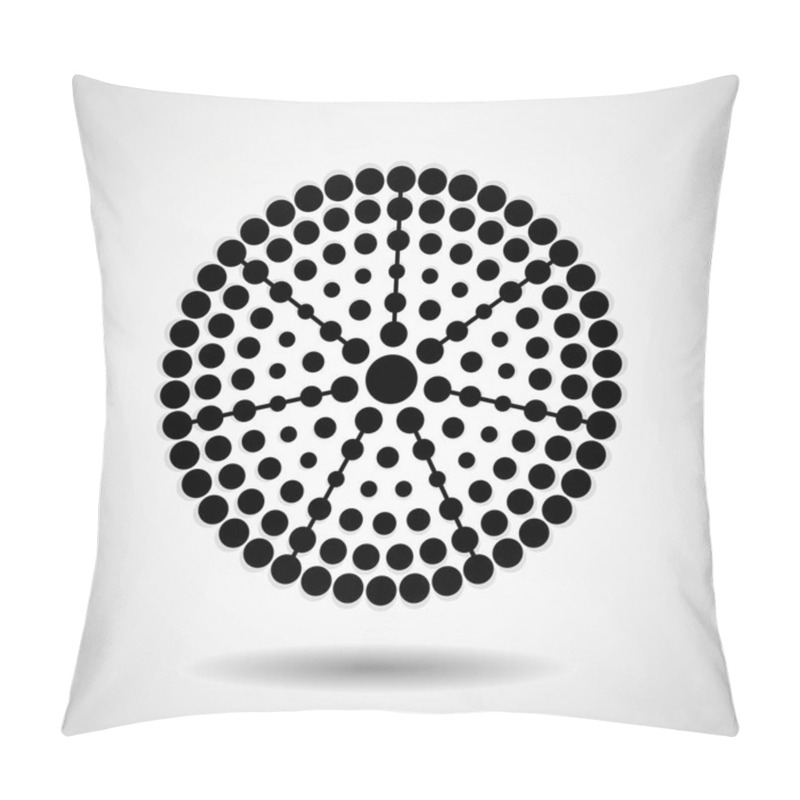 Personality  Abstract Dotted Circles. Dots In Circular Form. Vector Design Element Pillow Covers