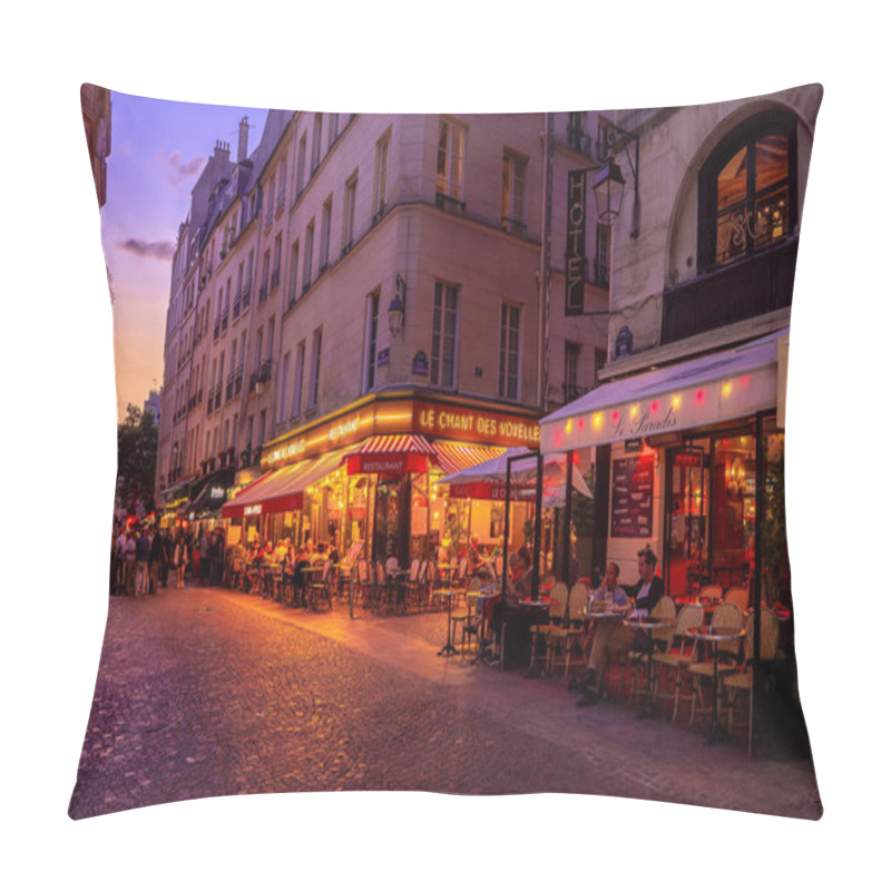 Personality  Paris, France. Circa October 2019. People In Cafes And Restaurants In The Streets Of Paris Pillow Covers