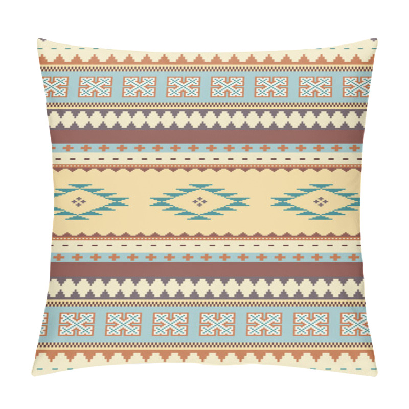 Personality  Ethnic Geometric Pattern. Mexican Tribal Ornament. South West Design. Vector Seamless Pattern. Pillow Covers