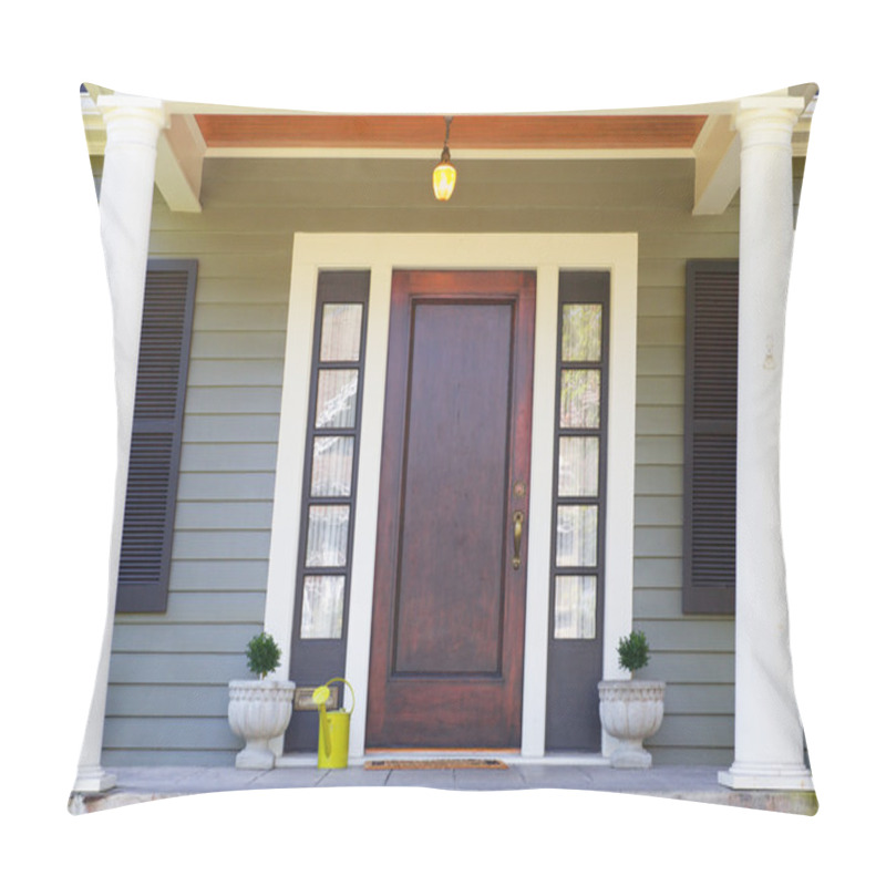 Personality  Brown Stained Front Door Pillow Covers