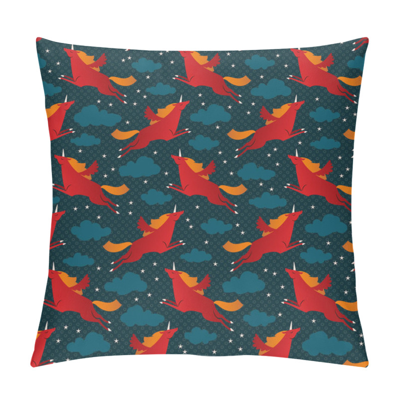 Personality  Unicorns Seamless Pattern Pillow Covers