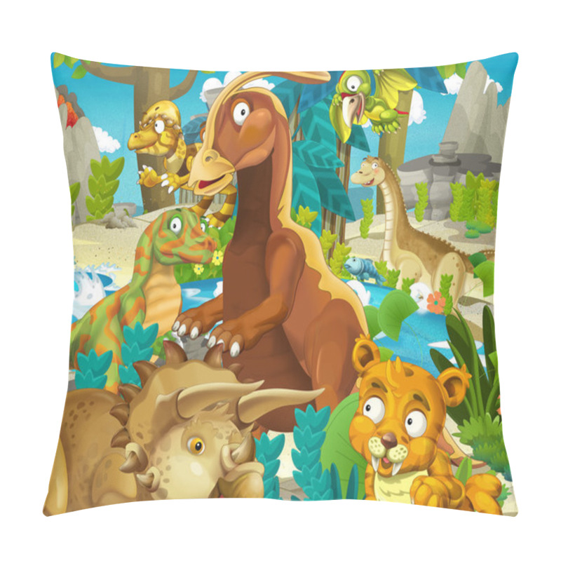 Personality  Cartoon Dinosaur Land Pillow Covers