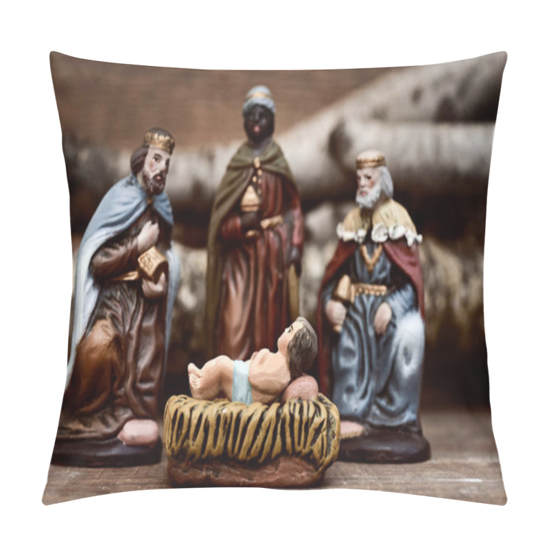 Personality  The Three Kings Adoring The Child Jesus Pillow Covers