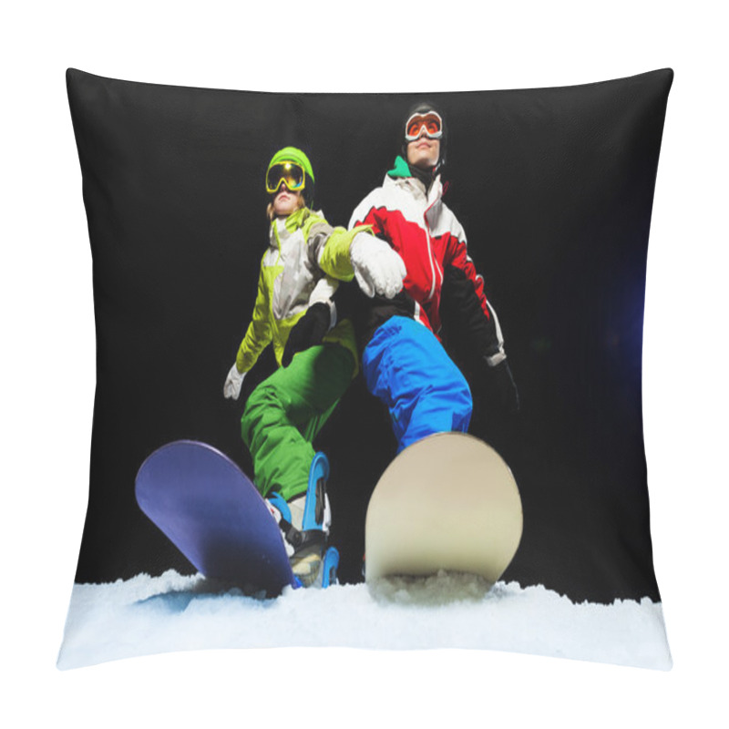 Personality  Two Snowboarders Pillow Covers