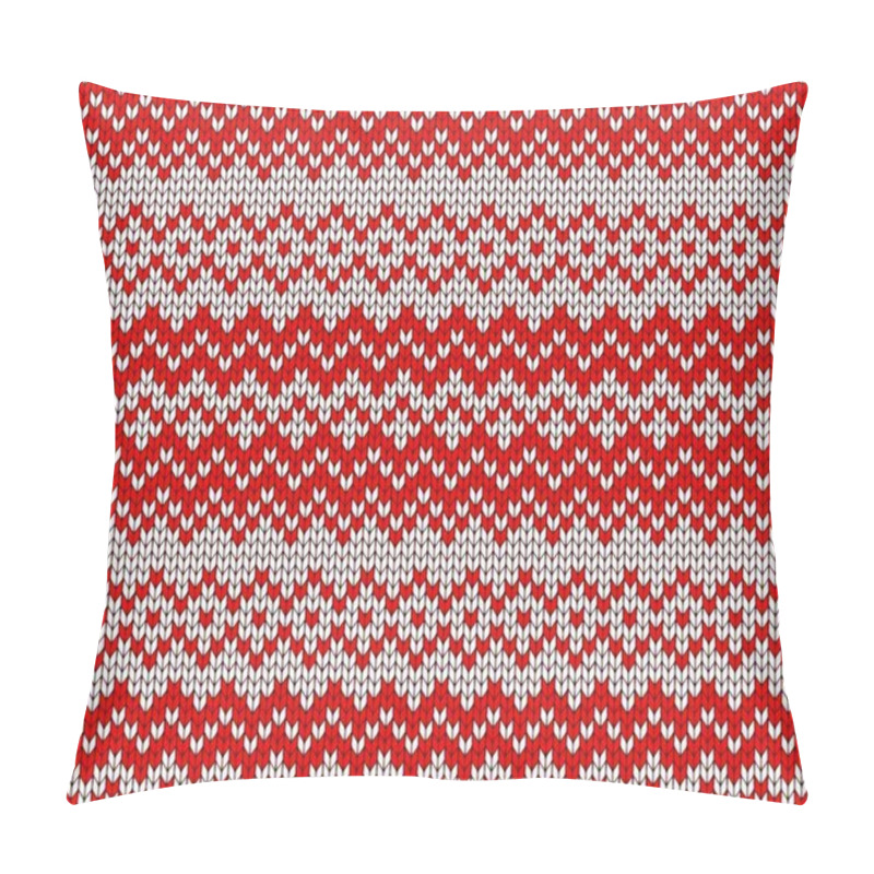 Personality  Seamless Knitted Pattern. Pillow Covers