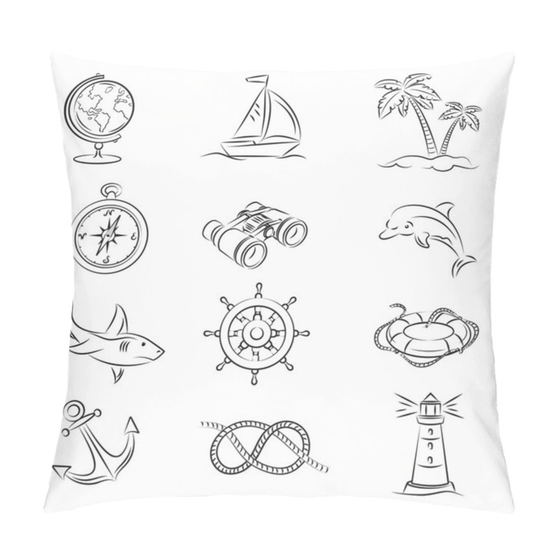 Personality  Sea Travel Set Pillow Covers