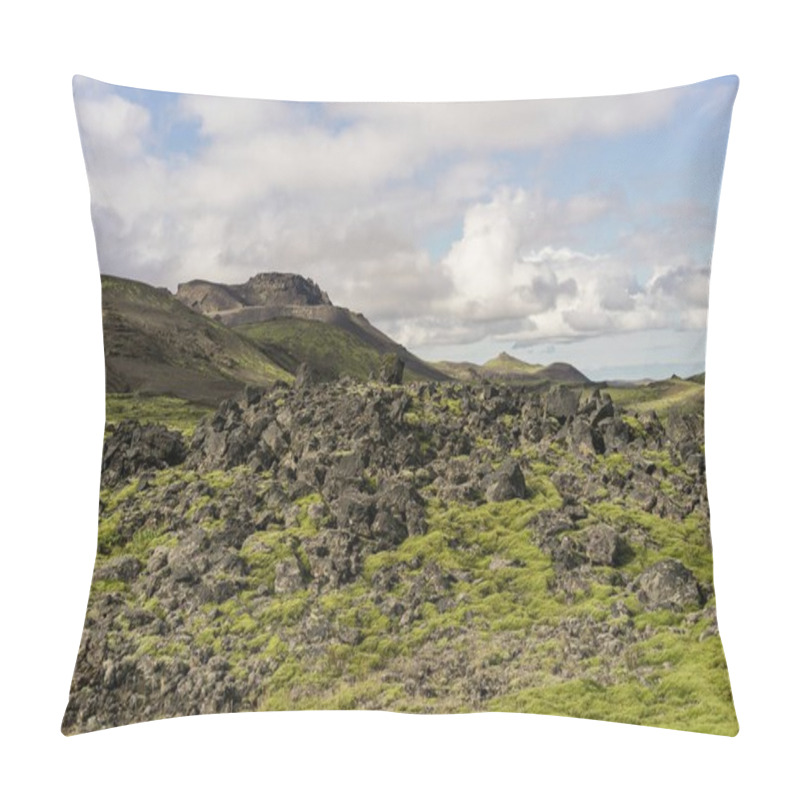 Personality  Beautiful Landscape With Mountains And Moss In Iceland  Pillow Covers