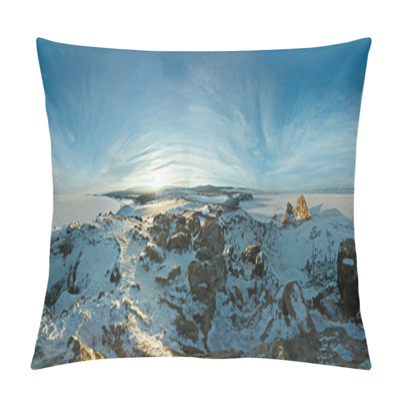 Personality  Dawn On The Rock Shamanka. Olkhon, Lake Baikal Pillow Covers