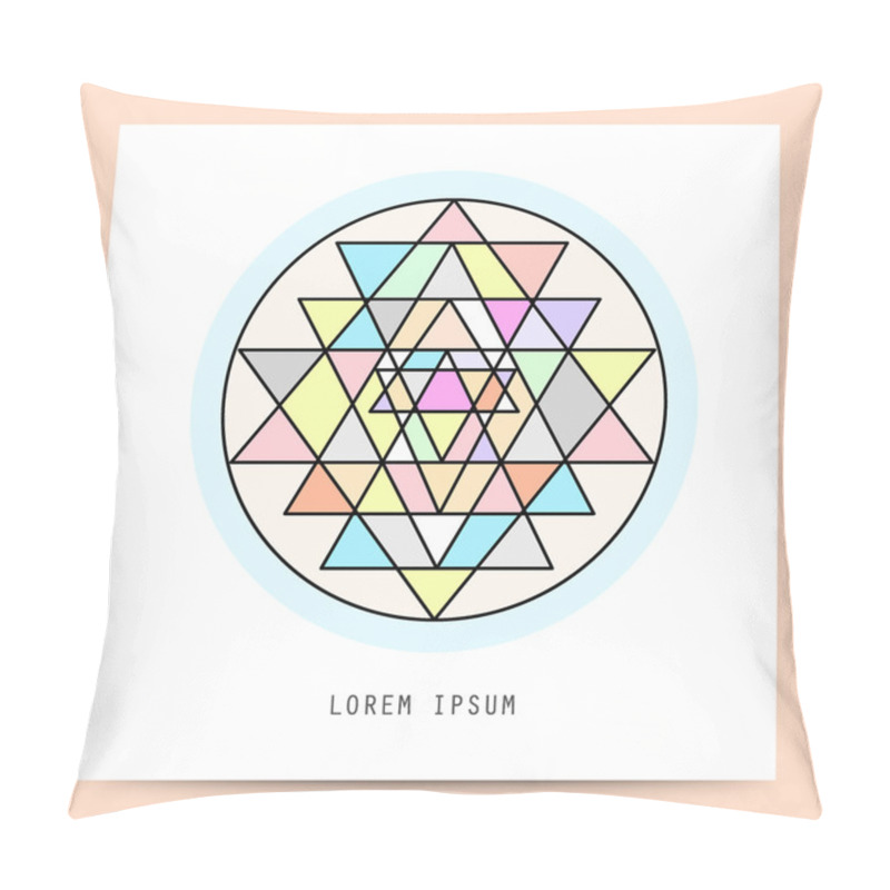 Personality  Sacred Geometry, Minimal Geometric Shape Pillow Covers