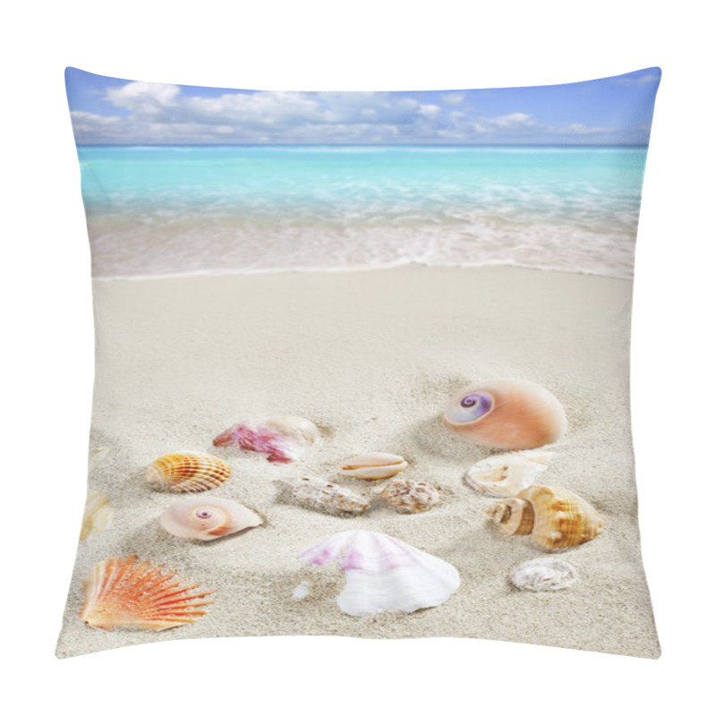 Personality  Caribbean Beach Sand Shells Tropical Summer Vacation Pillow Covers