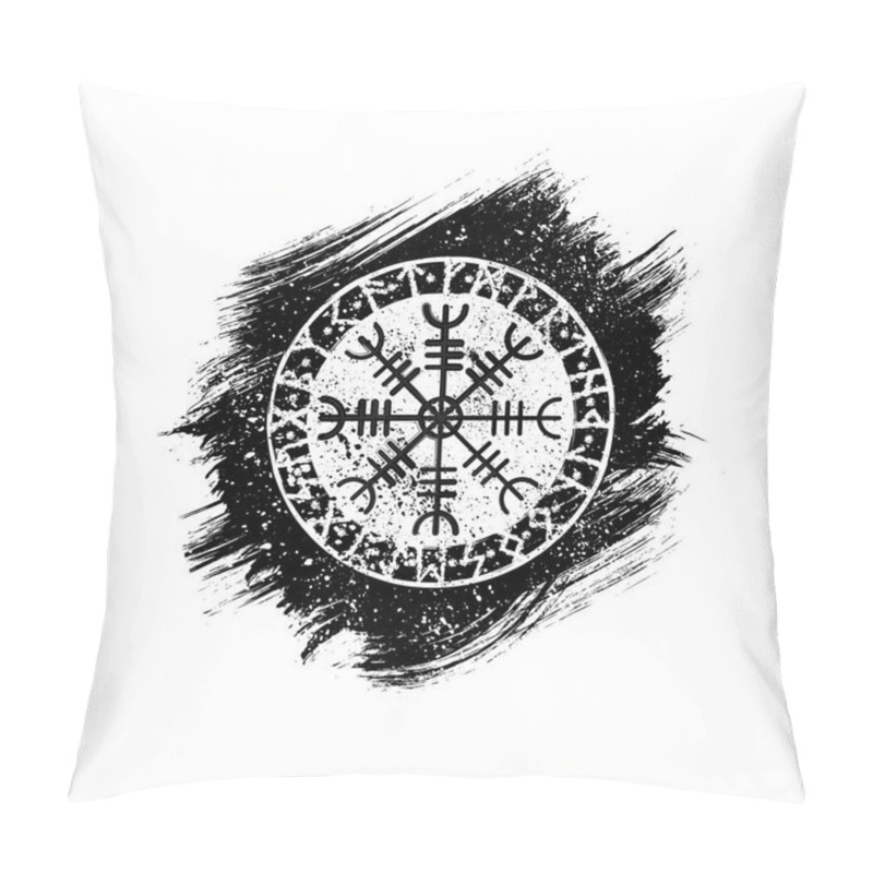 Personality  Grunge Scandinavian Viking Tatoo Symbol Pillow Covers