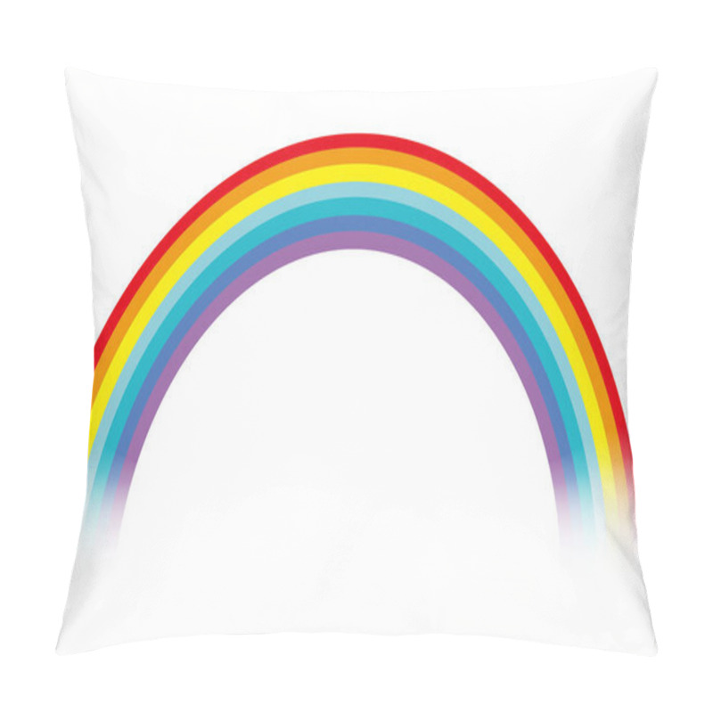 Personality  Vector Vibrant Rainbow Illustration Isolated On A White Background. Pillow Covers