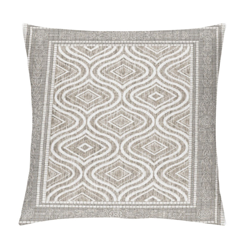 Personality  Carpet Bathmat And Rug Boho Style Ethnic Design Pattern With Distressed Woven Texture And Effect Pillow Covers