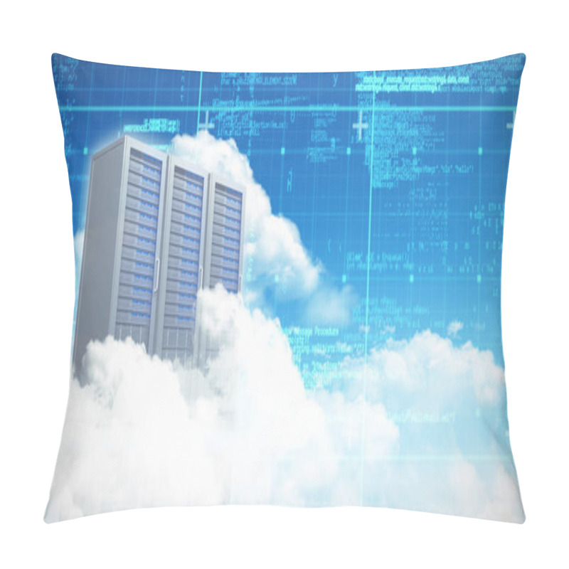 Personality  Futuristic Cabinets And Binary Code Pillow Covers