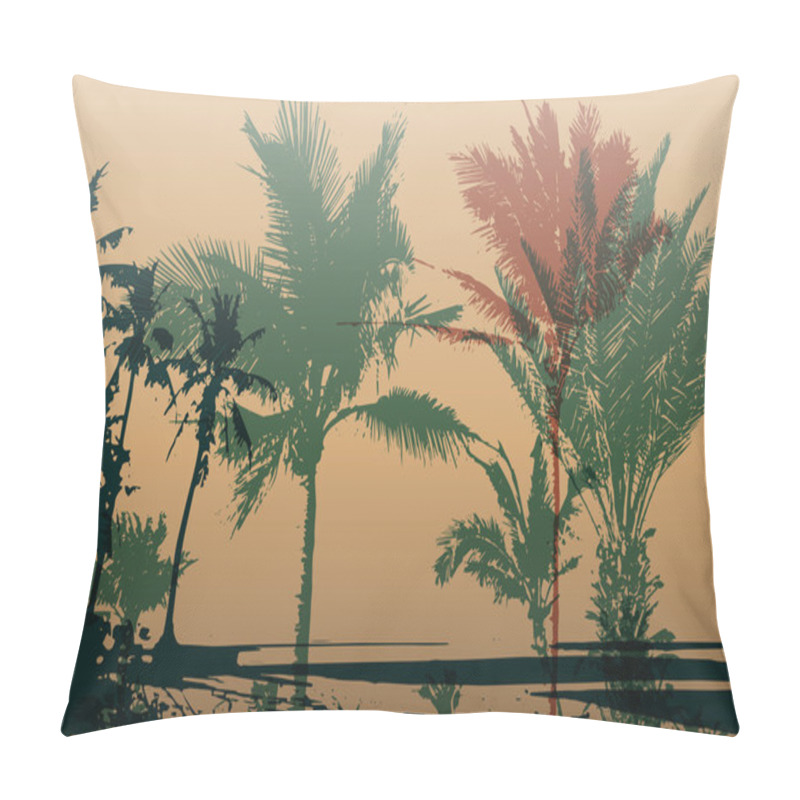 Personality  Palm Tree Print Pillow Covers