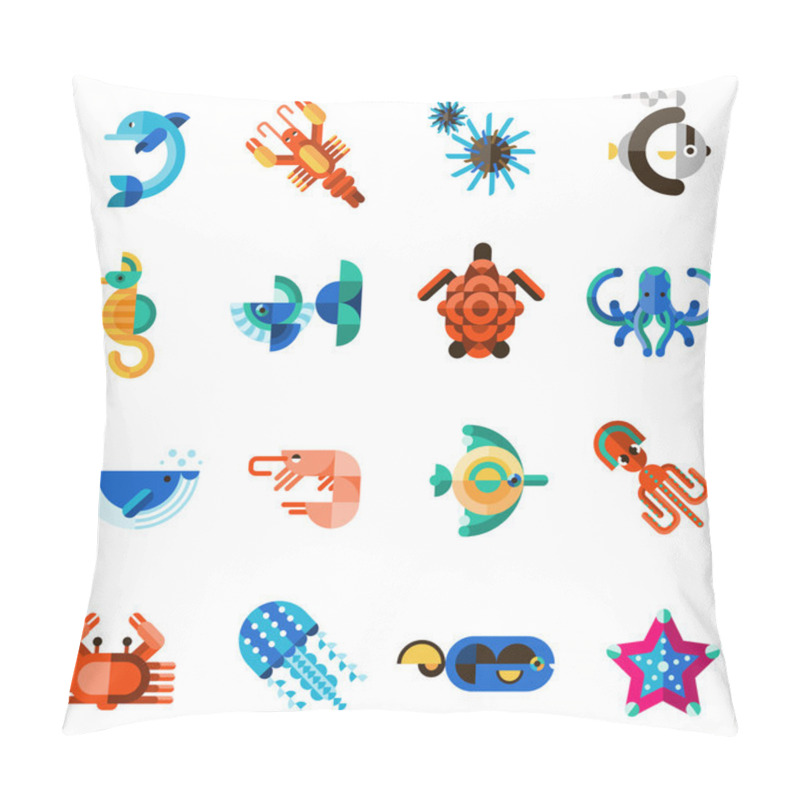 Personality  Sea Creatures Set Pillow Covers